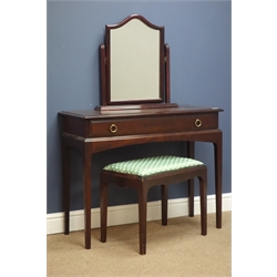  Stag Minstrel mahogany dressing table with mirror, W92cm, H130cm, D39cm  