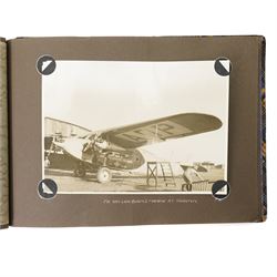 Photograph album and contents of 1920s photographs in Africa including Alan Cobham's African Air Route aircraft, Imperial Airways flight near Gaza, Bombing Squadron, Khartoum, various other aircraft in the Sudan, local views etc