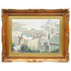 Cornish School (20th century): Mousehole Harbour - Cornwall, oil on board signed 25cm x 35cm
