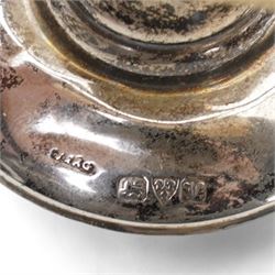 1920s silver bridge marker with ivorine cards, by Joseph & Richard Griffin, Chester 1921 H9cm