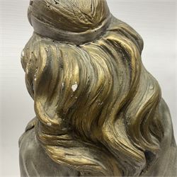 After Alexsander Danel for Austin Sculpture, Windswept, sculpture modelled as a female in flowing dress 