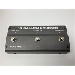 Gallien Krueger MB Fusion 800 amplifier still in factory packaging and delivery box; with additional RFB-111 remote foot controller
