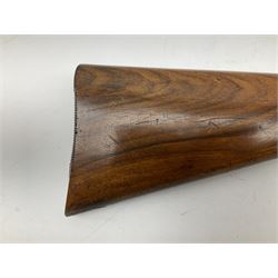 BSA .177 air rifle with top loading under lever action, walnut stock carved with chequered BSA logo to grip, serial no.A1203 L102cm