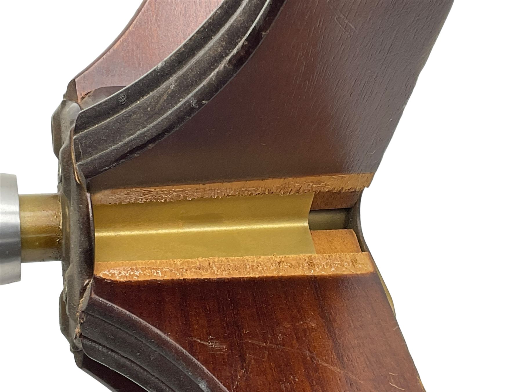 Georgian design swivel office desk chair, upholstered in buttoned green leather, on five spoke base with castors 