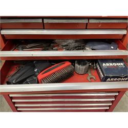 Britool, Halfords and Stack-on red tool chests with contents