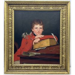 Attrib. Robert Home (British 1752-1834): Half Length Portrait of a Boy in Uniform, oil on canvas unsigned 72cm x 62cm 
Provenance: private East Yorkshire collection, purchased Christie's 5th July 2013 Lot 137