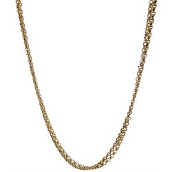 9ct gold belcher link necklace, with barrel clasp