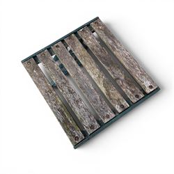 Small cast iron and wood slatted garden table
