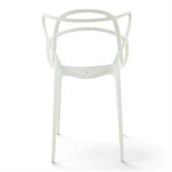 Philippe Starck (1949-) with Eugeni Quitllet (1972-) - Kartell ‘Masters’ armchair, white moulded plastic construction, intertwined curvilinear back with integral arms, dished seat raised on slender tapering legs