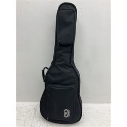 Nagoya Suzuki Model SC240 acoustic guitar with mahogany back and ribs and spruce top, bears label, L101cm; in soft carrying case