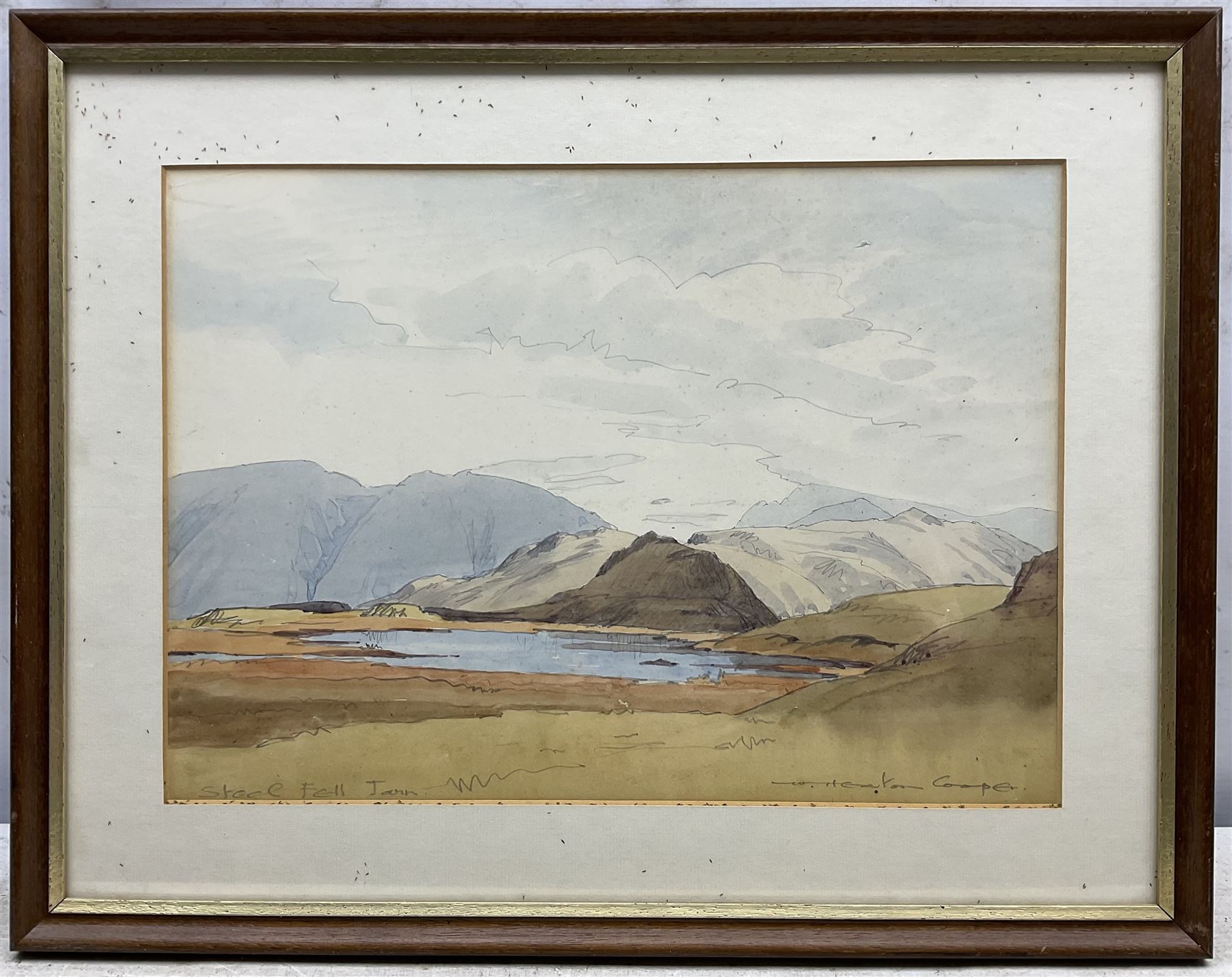 William Heaton Cooper RI (British 1903-1995): 'Steel Fell Tarn', watercolour over pencil signed and titled 24cm x 35cm