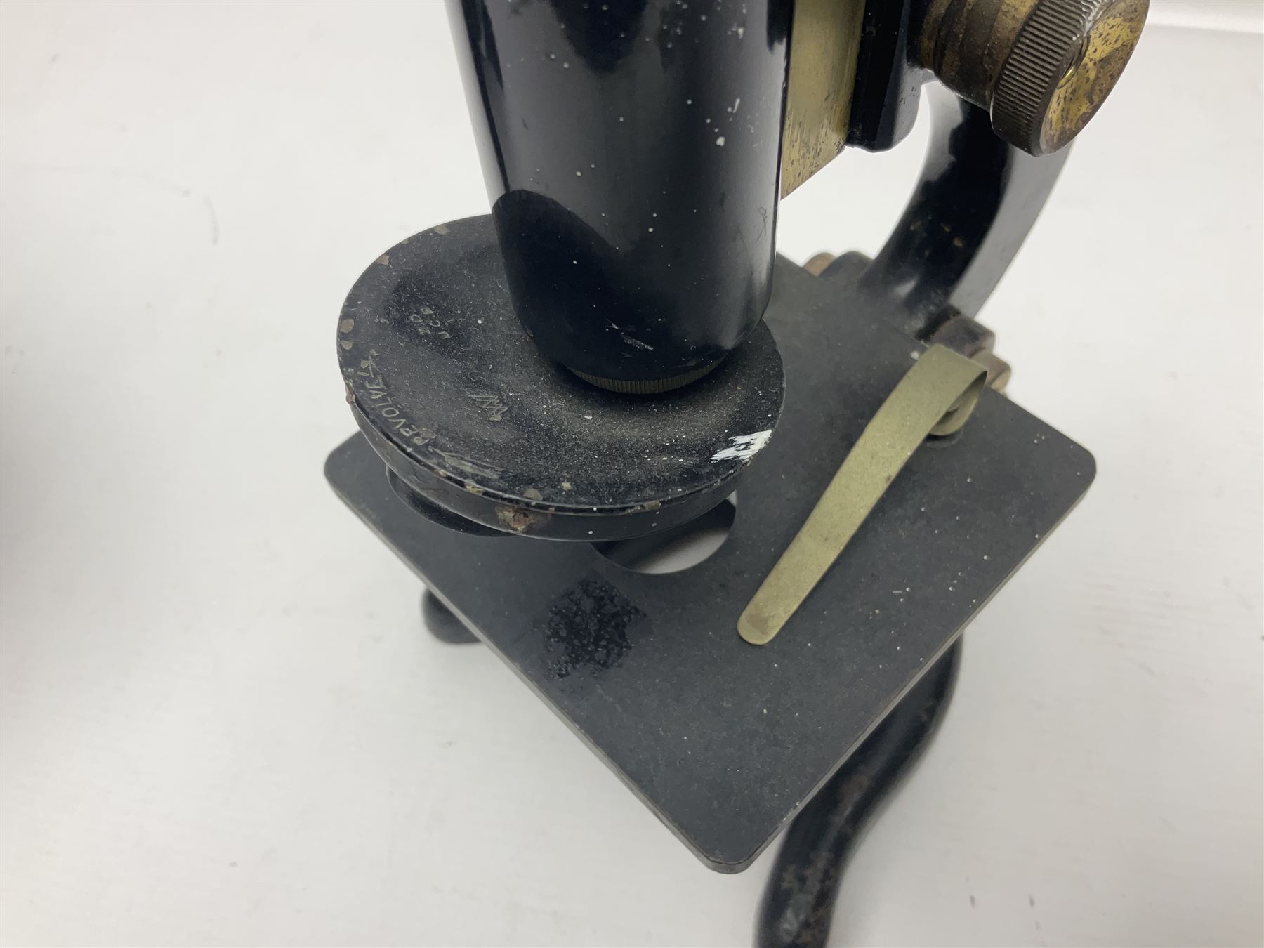 Four microscope, comprising W.J George Ltd, Watson Service 716606, Meopta no 230087 and one other  