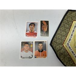 Six Chinese silks on fabric panels embroidered with birds on blossoming branches, along with three other Chinese painted silks 