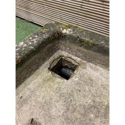 19th century shallow carved stone trough - THIS LOT IS TO BE COLLECTED BY APPOINTMENT FROM DUGGLEBY STORAGE, GREAT HILL, EASTFIELD, SCARBOROUGH, YO11 3TX