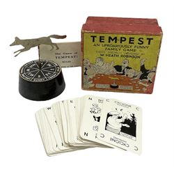 The Tempest, An Uproariously Funny Family Game, boxed family table game, with cards specially designed by W Heath Robinson, Thomas De La Rue & Co, c1930, with original rules sheet