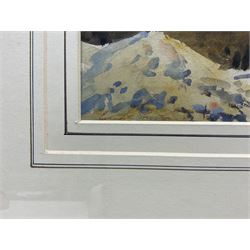 Ernest Procter (British 1886-1935): Distant Cathedral, watercolour signed 26cm x 36cm 