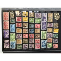World stamps, including Queen Victoria and later Ceylon with imperfs, overprints etc, Queen Elizabeth II British Honduras with marginal and other blocks, Cayman Islands, Straits Settlements, Sierra Leone, United States of America etc, housed in a maroon stockbook