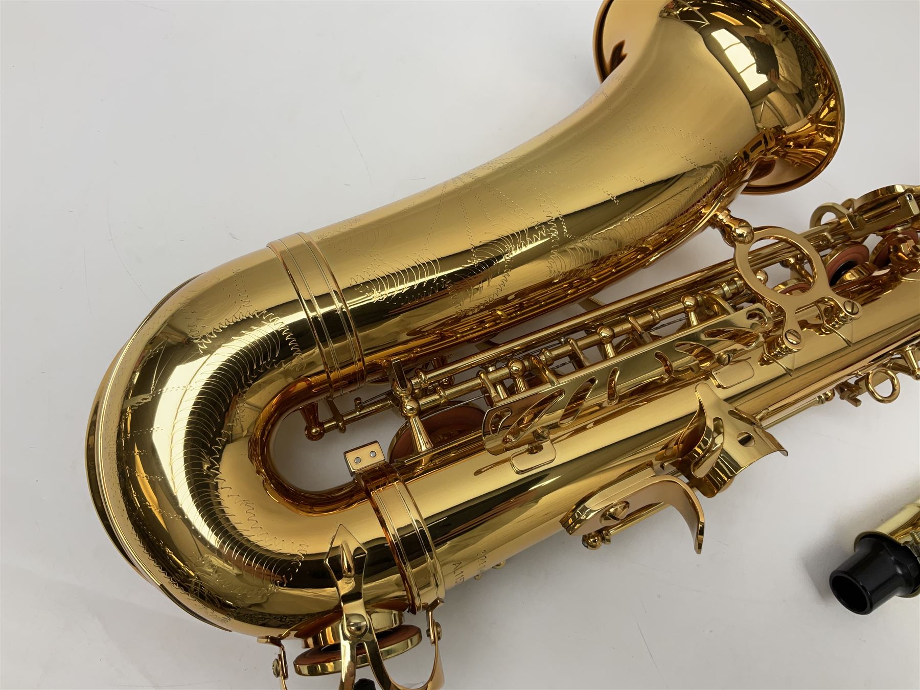Trevor James Artemis A1 brass alto saxophone AL11572, serial no.321041; in lightweight carrying case with accessories