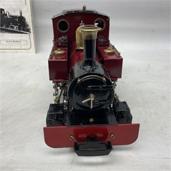 Roundhouse G scale, gauge 1 0-6-0, live steam tank locomotive ‘Lady Anne’, in crimson, black and brass livery, unboxed, together with a Futaba digital proportional radio control system