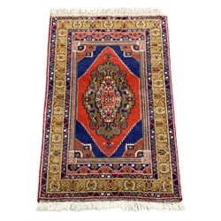 Turkish Taspinar rug, blue ground with c
