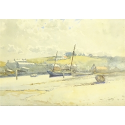  Ernest Dade (Staithes Group 1868-1935): Estuary Scene at Low Tide, watercolour signed and dated '95, 24cm x 34cm  