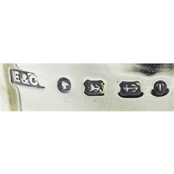 Victorian silver tankard of slightly tapering cylindrical form with engraved dedication to body, and angular scroll handle, upon a flared foot with beaded border, hallmarked Birmingham 1868, H14cm, approximate weight 13.76 ozt (428.2 grams)