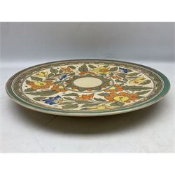 Charlotte Rhead for Crown Ducal, 'Ankara' design charger, pattern 5893, D44cm