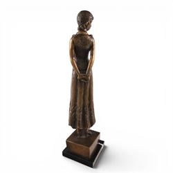 After Chiparus three Art Deco figures modelled dances, H60cm 