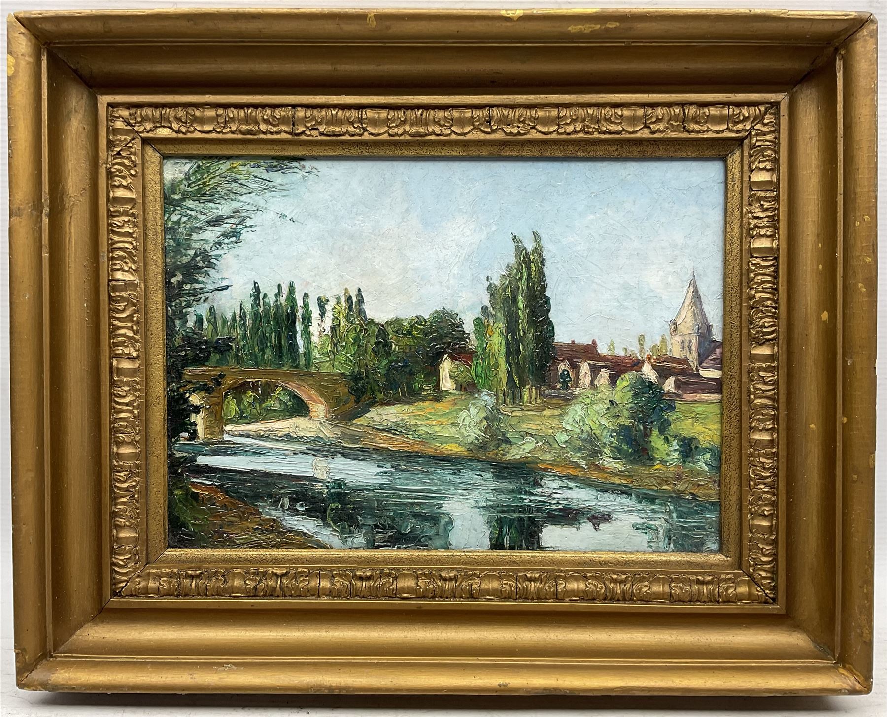 Ronald Ossory Dunlop RA (Irish 1894-1973): 'Pulborough Landscape', oil on panel unsigned, titled on catalogue excerpt verso 23cm x 32cm