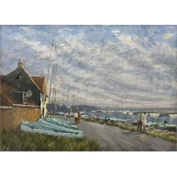 William Burns (British 1923-2010): 'Harbour View', oil on canvas laid on to board signed, titled verso 39cm x 54cm 
Provenance: direct from the artist's family