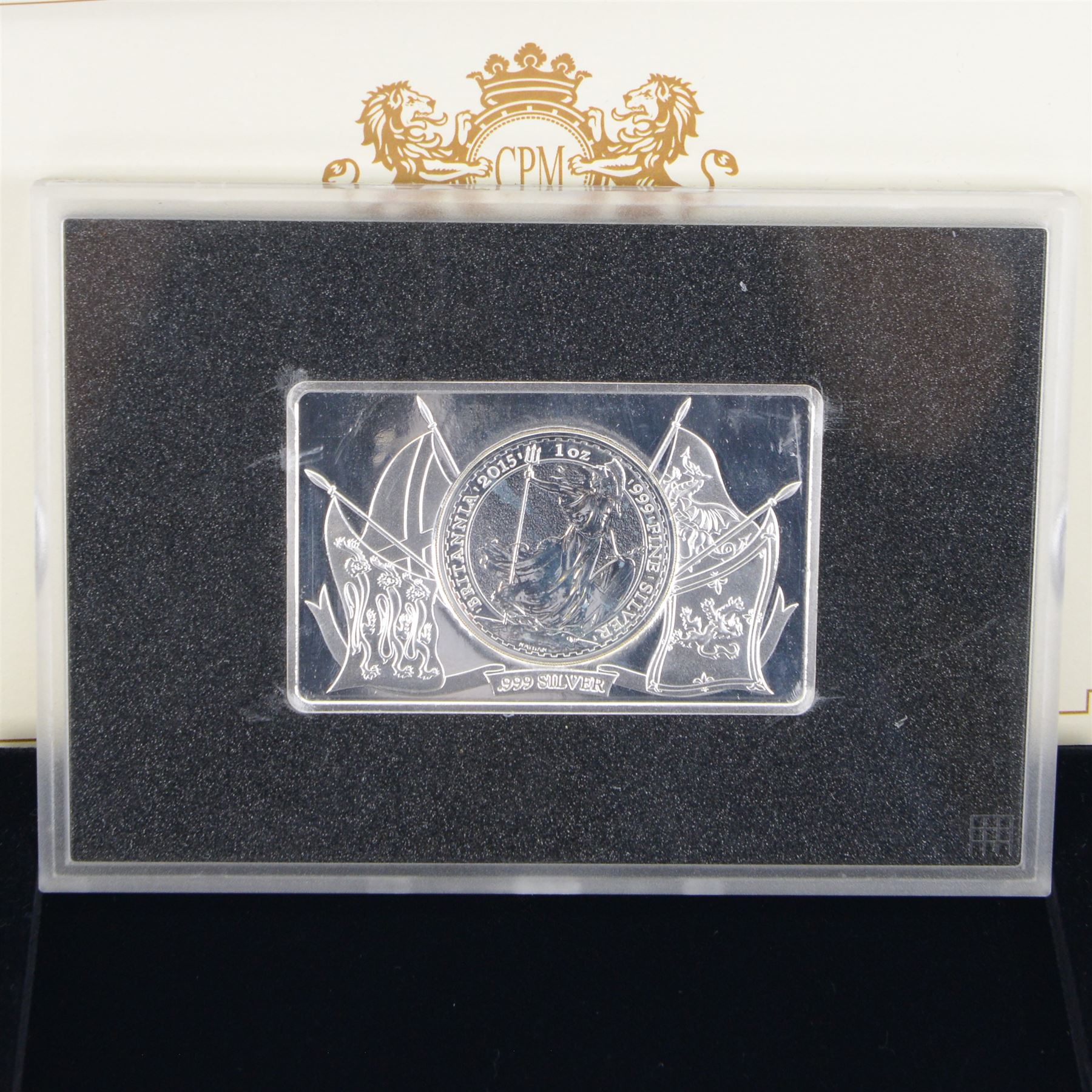 'The 5oz Silver Bullion Coin Bar', formed from a Queen Elizabeth II 2015 one ounce fine silver Britannia surrounded by a Baird and Co four ounce fine silver ingot, cased with certificate