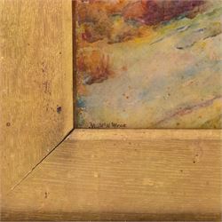 Mary McNicoll Wroe (British 1861-1955): 'Wind Swept Trees', watercolour signed, titled on original label verso 26cm x 37cm 
