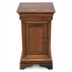 Willis & Gambier - 'Louis Philippe' French cherry bedside chest, with frieze drawer with moulded edge pull, above a single cabinet door, raised on bracket feet