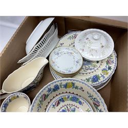 Mason's Regency tea and dinner wares for six, to include dinner plates, side plates, twin handled soup bowls, covered tureen, serving platter, cups and saucers, milk jug, etc together with other ceramics 