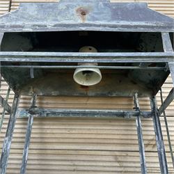 Pair of large Edwardian metal street lamps - THIS LOT IS TO BE COLLECTED BY APPOINTMENT FROM DUGGLEBY STORAGE, GREAT HILL, EASTFIELD, SCARBOROUGH, YO11 3TX