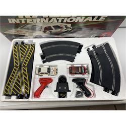 Scalextric - Rallye Internationale set with Audi Quattro and Austin Metro; boxed with instructions