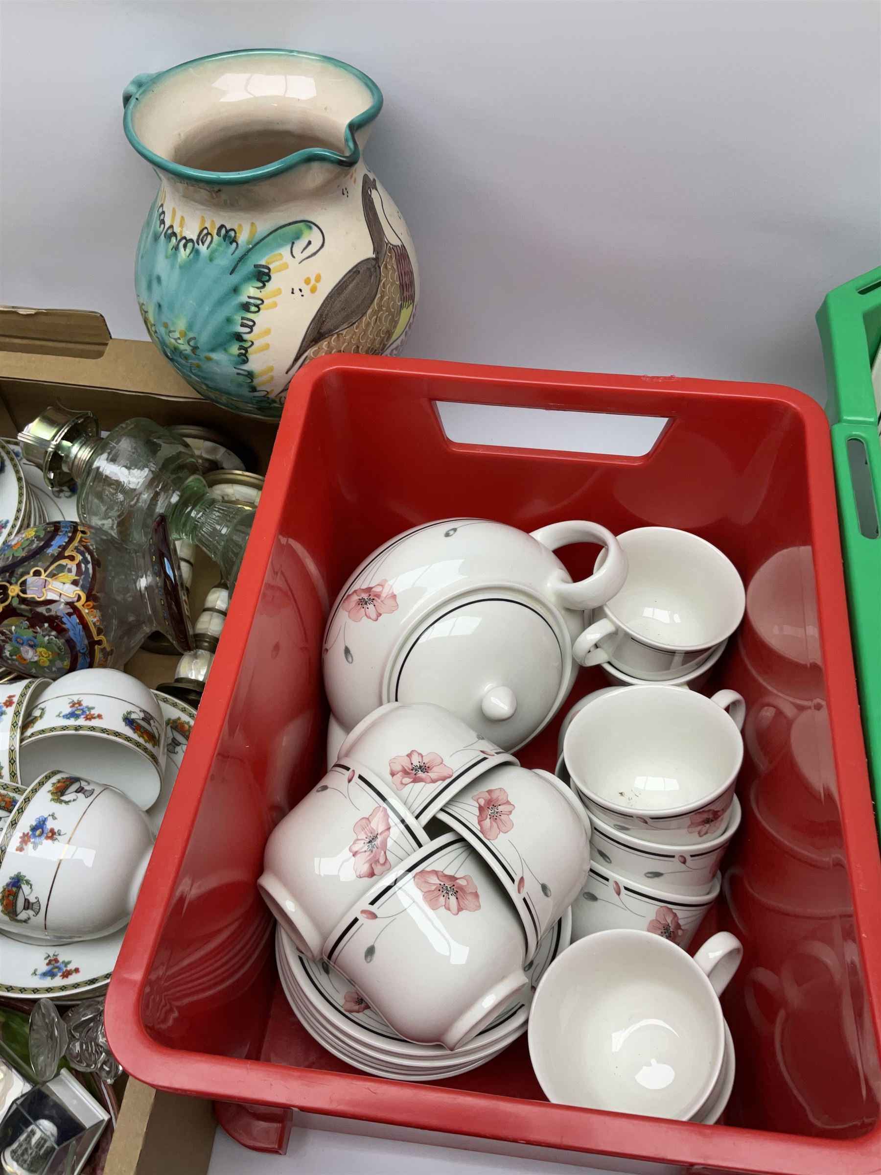 Johnson Brothers Summerfields pattern dinnerware, five miniatures from