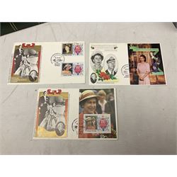 Stamps including Queen Victoria Queensland, modern Australia, King Edward VII Ceylon and Mauritius, South Africa, Gambia, Falkland Islands, Gold Coast, Ireland etc, housed in seven albums/folders and on loose album pages, in one box