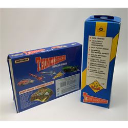 Matchbox Thunderbirds Rescue Pack, mint and boxed; and Pelham Puppet of Scott Tracy, boxed (2)