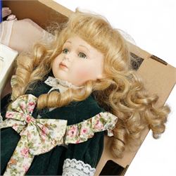 Quantity of modern dressed dolls, few die cast vehicles etc