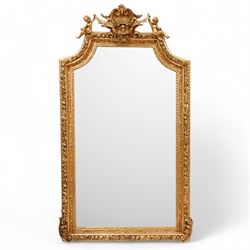 Victorian design gilt framed wall mirror