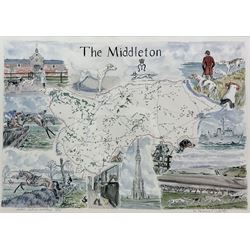 Rosemary H Coates (British Contemporary): 'The Middleton Hunt', limited edition print signed dated 2002 and numbered 35/150, 41cm x 59cm; John R Morris (20th century): Peregrine Falcon, artist's proof print signed and numbered 9/10 pub. 1990, 39cm x 42cm (2)