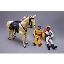  Gabriel Ind. Lone Ranger and Tonto figures with Silver the horse  