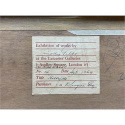 Timothy Gibbs (British 1923-2012): 'Hillside' - Abstract Landscape, mixed media on paper signed and dated '66, titled on exhibition label verso 43cm x 73cm 
Provenance: exh. Leicester Galleries, Cork Street, London September 1969, No.14, label verso