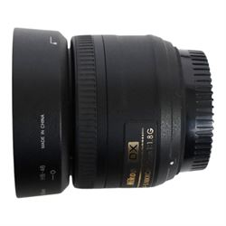 Three DSLR camera lenses, comprising Nikon Nikkor AF-S DX 35mm f/1.8G, boxed, Tokina AT-X Pro 11-16mm F28 Aspherical lens, boxed and Nikon Nikkor AF-S 16-80mm 1:2.8-4E ED lens and a 