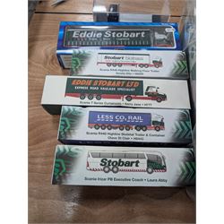 Collection of Atlas Editions Eddie Stobart die cast models, all boxed, most with certificates of authenticity, and two other diecast lorries