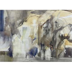 Maurice William Partridge (British 1913-1973): Abstract Cityscape, watercolour signed and dated '67, 28cm x 38cm 