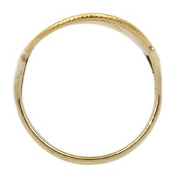 Gold curved half sovereign soldered ring