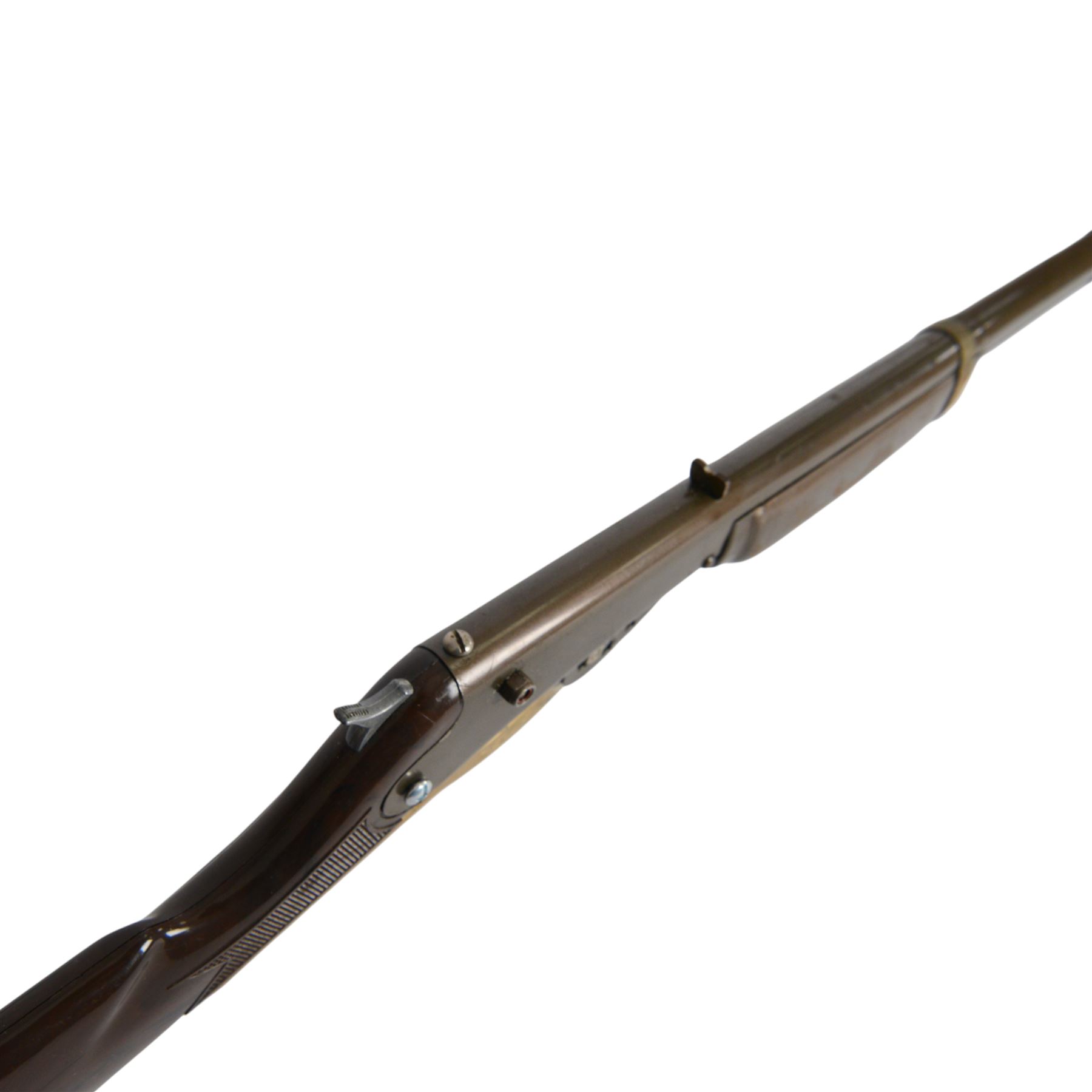 British made under lever toy cork pop-gun, circa 1950's, L80cm
