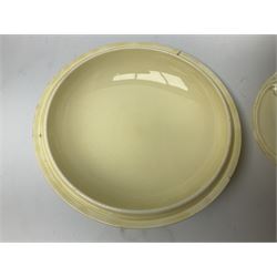 Clarice Cliff twin handled lidded tureen decorated in the Crocus pattern, with printed and impressed marks beneath, W27cm